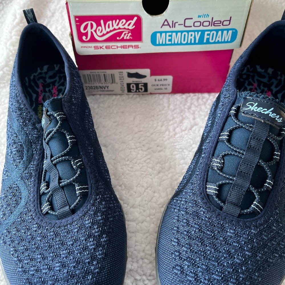 Skechers Relaxed Fit Navy Slip-Ons